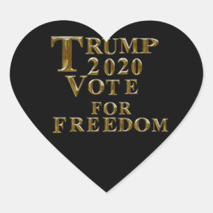 TRUMP 2020 STEM VOOR VRIJHEID HART STICKER