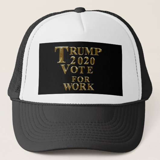 TRUMP 2020 STEM VOOR WERK TRUCKER PET (Voorkant)