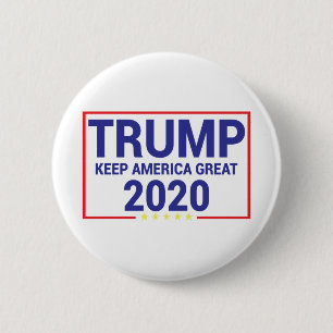 Trump 2020, Trump 2020 Keep America Great America Ronde Button 5,7 Cm
