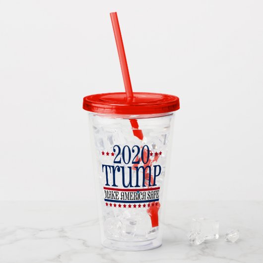 Trump 2020 USA Acryl Drinkbeker (Voorkant ijs)