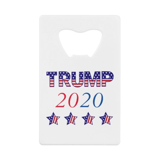 Trump 2020 USA Creditkaart Flessenopener (Voorkant)