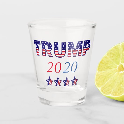 Trump 2020 USA Patriotic Shot Glas (Voorkant)
