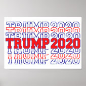 Trump 2020 Verkiezing rood wit blauw Poster (Voorkant)