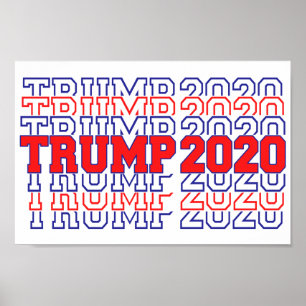 Trump 2020 Verkiezing rood wit blauw Poster