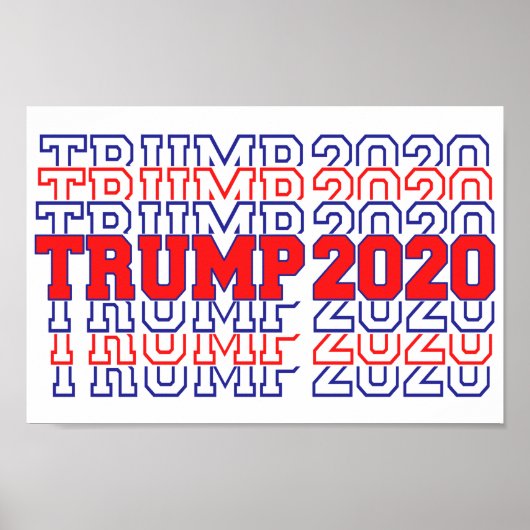 Trump 2020 Verkiezing rood wit blauw Poster (Voorkant)