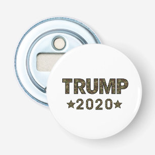 Trump 2020 Verkiezing van de Camouflage Button Flesopener