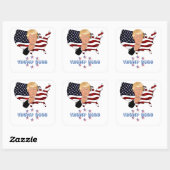 Trump 2020 vierkante sticker (Vel)