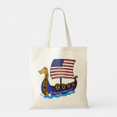 Trump 2020 Viking Ship Logo Tote Bag (Achterkant)