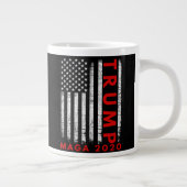 Trump 2020-vlag grote koffiekop (Rechts)