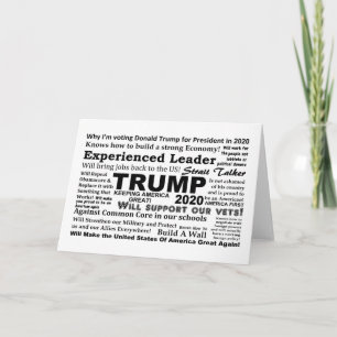 Trump 2020 Waarom ik op Trump 2020 stem Kaart