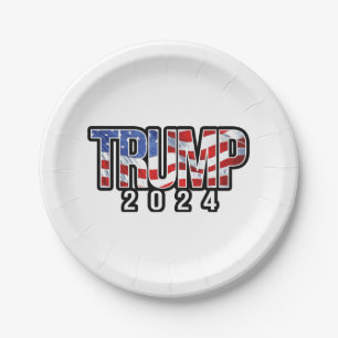 Trump 2020 Waving Flag Papieren Bordje