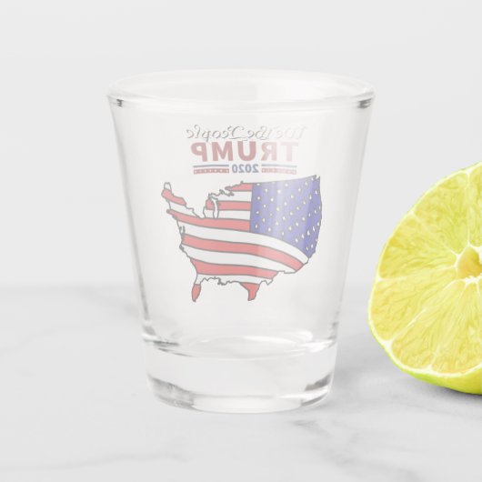 Trump 2020: "We The People" Shot Glas (Achterkant)