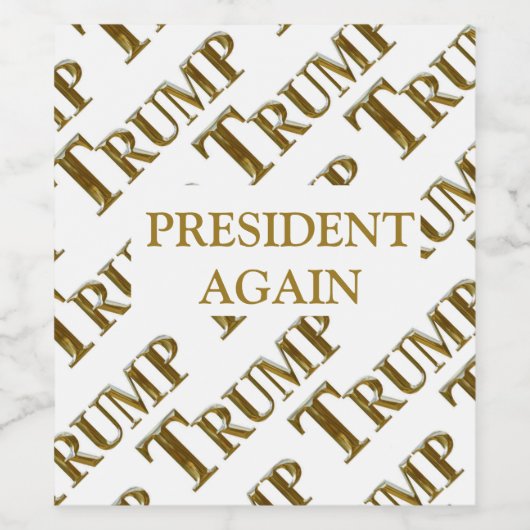 TRUMP 2021 WIJN ETIKET (Enkel label)