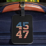 Trump 2024 45 47 -Amerikaanse vlag Retro 4547 Bagagelabel<br><div class="desc">Trump 2024 45 47  Amerikaanse vlag Retro 4547 Trump 2024</div>