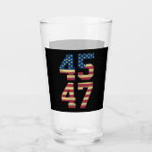 Trump 2024 45 47 -Amerikaanse vlag Retro 4547 Glas (Voorkant)