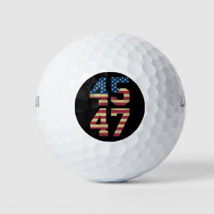 Trump 2024 45 47 -Amerikaanse vlag Retro 4547 Golfballen