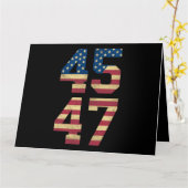 Trump 2024 45 47 -Amerikaanse vlag Retro 4547 Kaart (Gele Bloem)