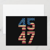 Trump 2024 45 47 -Amerikaanse vlag Retro 4547 Kaart (Voorkant / Achterkant)