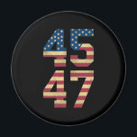 Trump 2024 45 47 -Amerikaanse vlag Retro 4547 Magneet<br><div class="desc">Trump 2024 45 47  Amerikaanse vlag Retro 4547 Trump 2024</div>