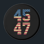 Trump 2024 45 47 -Amerikaanse vlag Retro 4547 Magneet<br><div class="desc">Trump 2024 45 47  Amerikaanse vlag Retro 4547 Trump 2024</div>