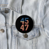 Trump 2024 45 47 -Amerikaanse vlag Retro 4547 Ronde Button 7,6 Cm (In situ)