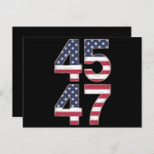 Trump 2024 45 47 briefkaart (Voorkant / Achterkant)