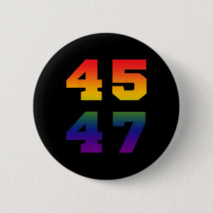 Trump 2024 45 47 LGBT Pride Vlag Regenboog 45 47 Ronde Button 5,7 Cm