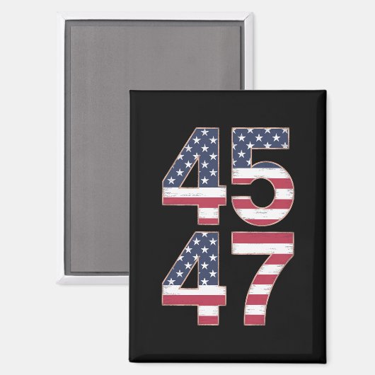 Trump 2024 45 47  magneet (Voorkant / Achterkant)