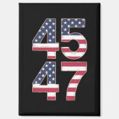 Trump 2024 45 47  magneet (Voorkant)