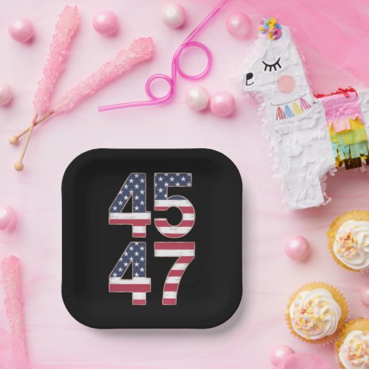 Trump 2024 45 47  papieren bordje (Feest)