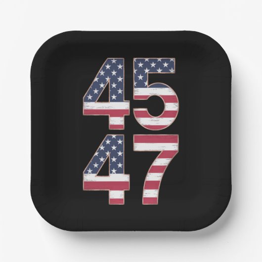 Trump 2024 45 47  papieren bordje (Voorkant)