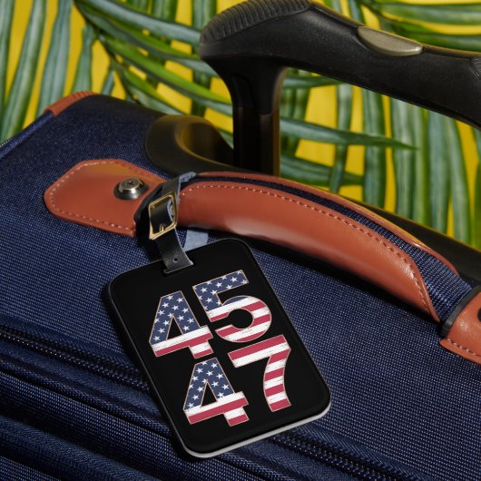 Trump 2024 45 47 Retro Bagagelabel (Voorkant Insitu 1)