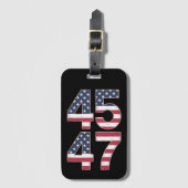 Trump 2024 45 47 Retro Bagagelabel (Voorkant (verticaal))