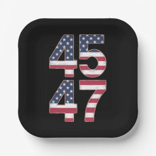 Trump 2024 45 47 Retro Papieren Bordje