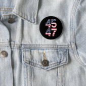Trump 2024 45 47 Retro Ronde Button 5,7 Cm (In situ)