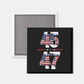 Trump 2024 45-47  stijl magneet (Voorkant / Achterkant)