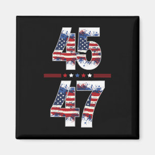 Trump 2024 45-47 stijl magneet
