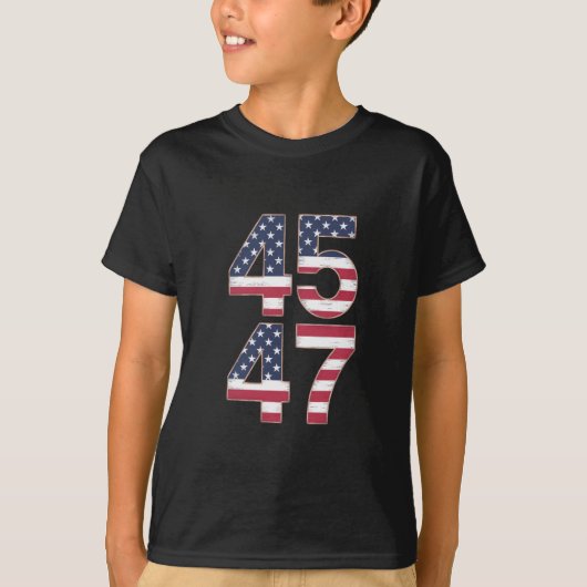 Trump 2024 45 47  t-shirt (Voorkant)