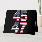 Trump 2024 45 47 Vintage Kaart (Voorkant)