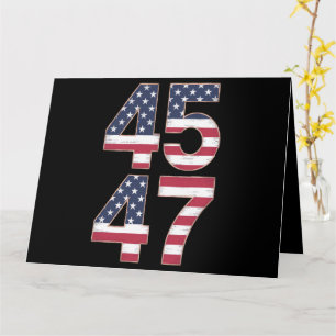 Trump 2024 45 47 Vintage Kaart