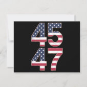 Trump 2024 45 47 Vintage Kaart (Voorkant)