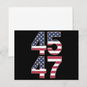 Trump 2024 45 47 Vintage Kaart (Voorkant / Achterkant)