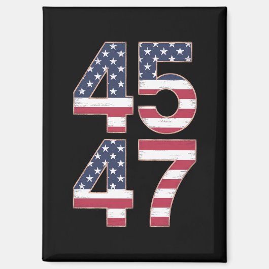 Trump 2024 45 47 Vintage Magneet (Voorkant)