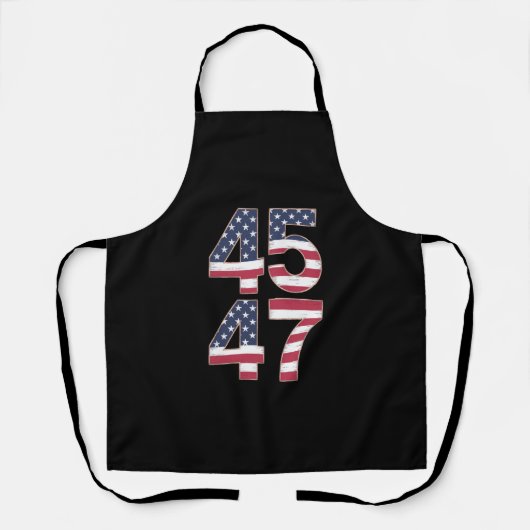 Trump 2024 45 47 Vintage Schort (Voorkant)