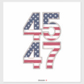 Trump 2024 45 47 Vintage Sticker (Vel)
