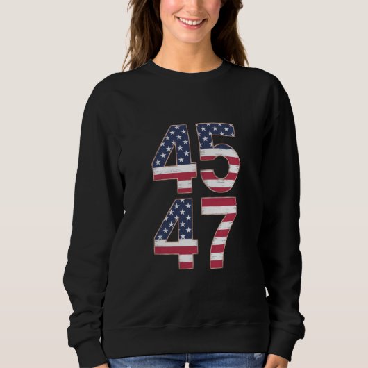 Trump 2024 45 47 Vintage Trui (Voorkant)