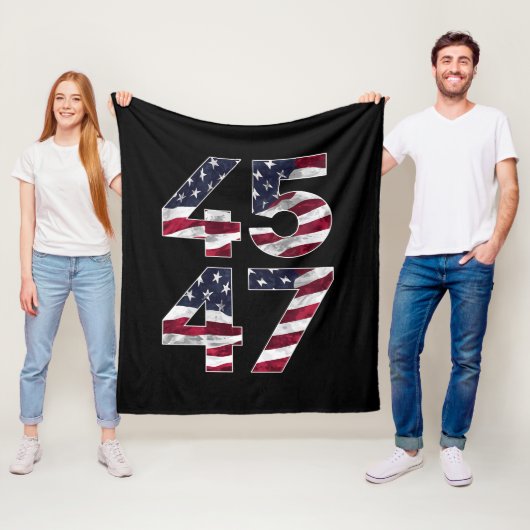 Trump 2024 45 47 Vintage VS Fleece Deken (In situ)