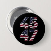 Trump 2024 45 47 Vintage VS Ronde Button 7,6 Cm (Voorkant /achterkant)