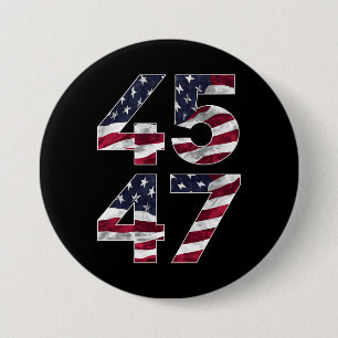 Trump 2024 45 47 Vintage VS Ronde Button 7,6 Cm