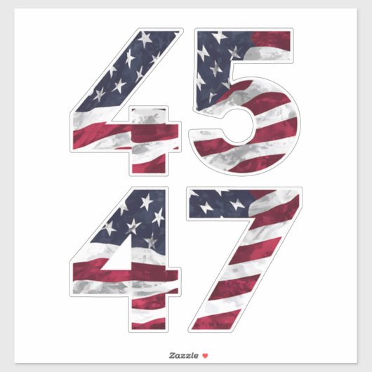 Trump 2024 45 47 Vintage VS Sticker (Vel)